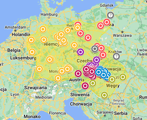 Mapa rondeli w Europie